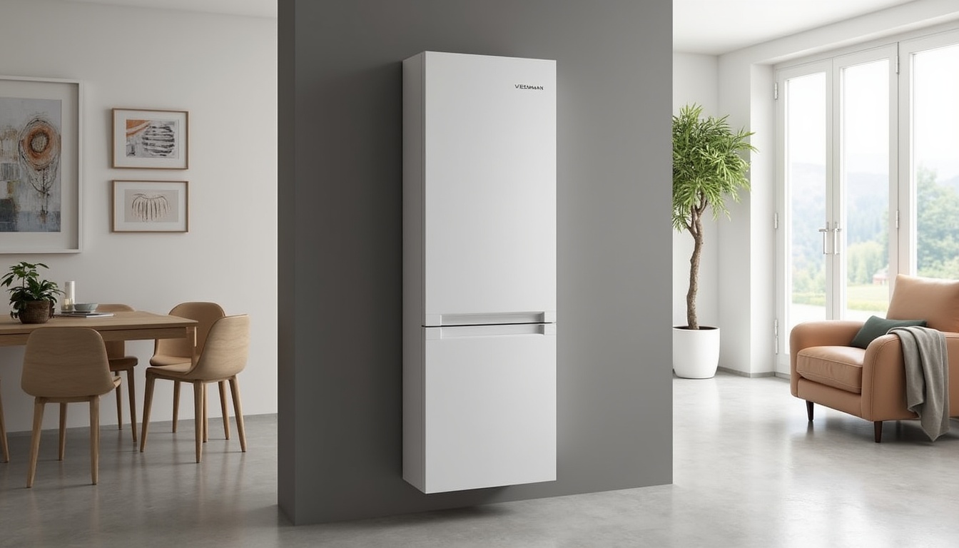 Imagine cu o centrala Viessmann de 19 kW, evidențiind designul modern și tehnologia avansată