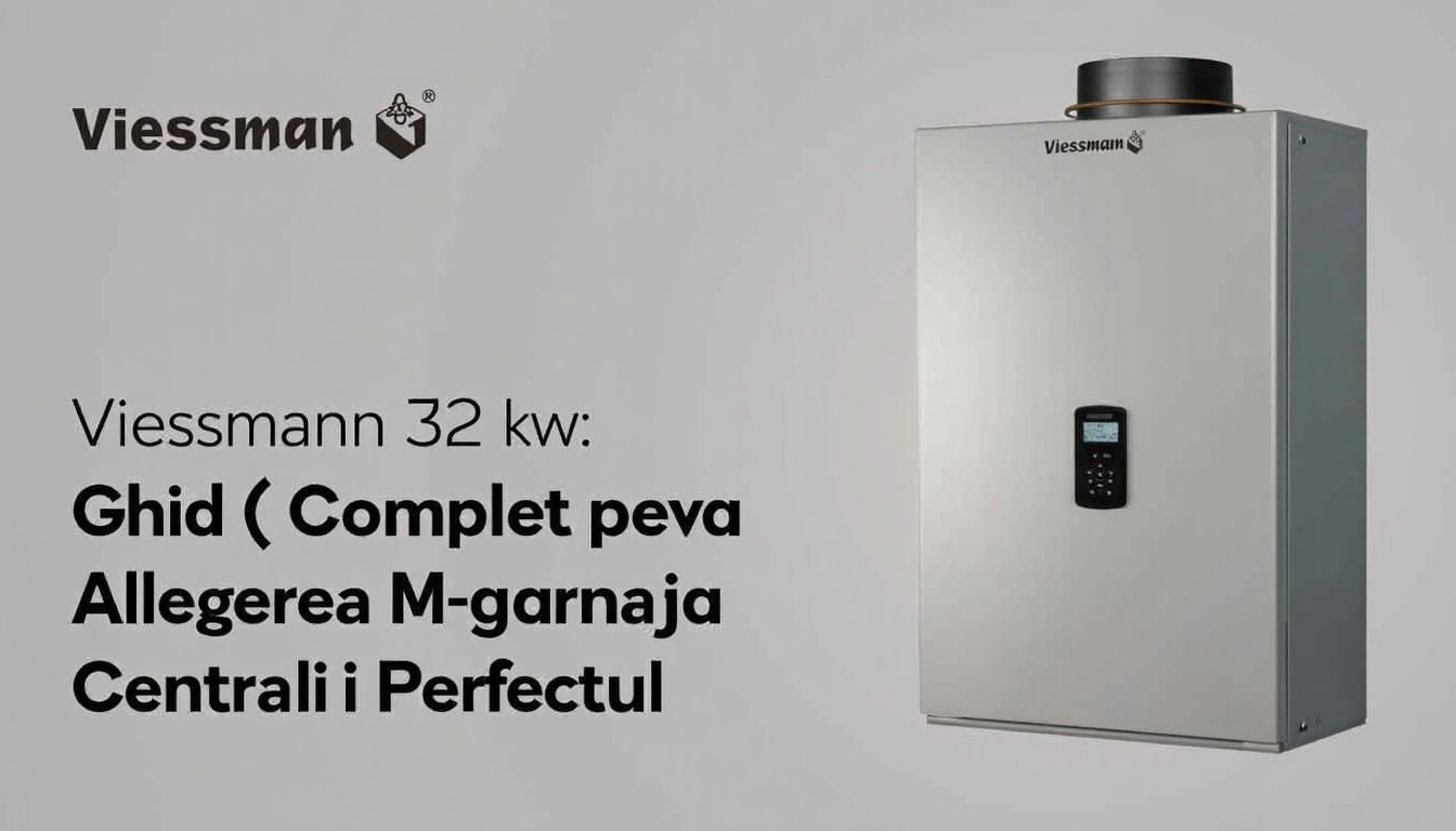 Centrală termică Viessmann 32 kW instalată într-o locuință modernă, simbolizând eficiența energetică.
